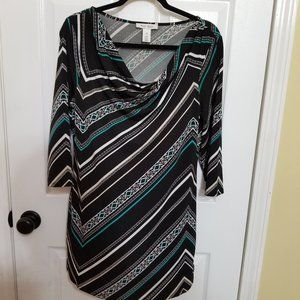 White House Black Market Slouch neck Tunic Top.